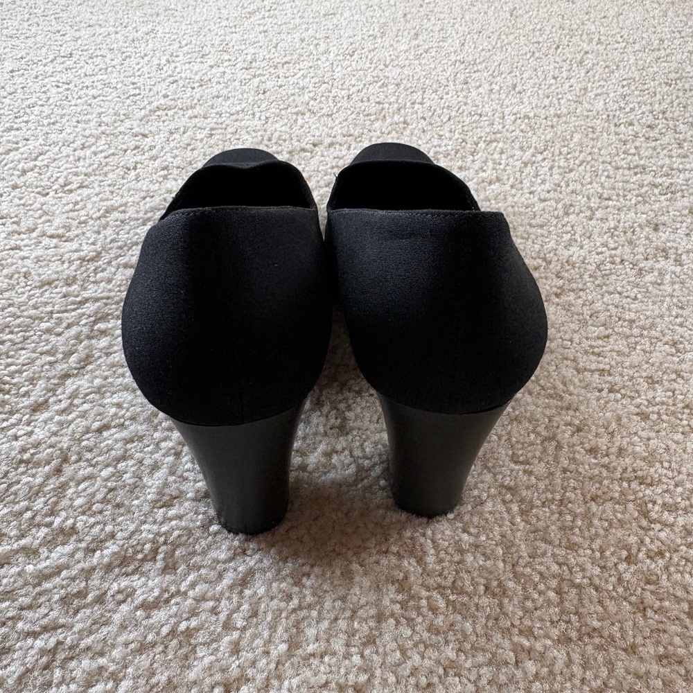 Aerosoles Size 8.5 Black Monday Night Square Toe Pumps - Picture 7 of 10